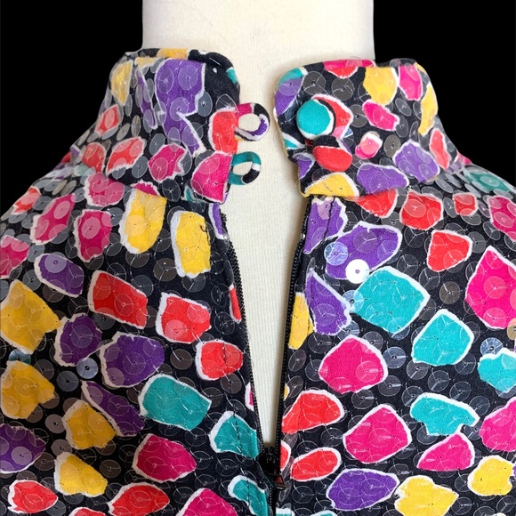 Vintage 1980s Morton Myles sequin dress - Picture 5 of 10